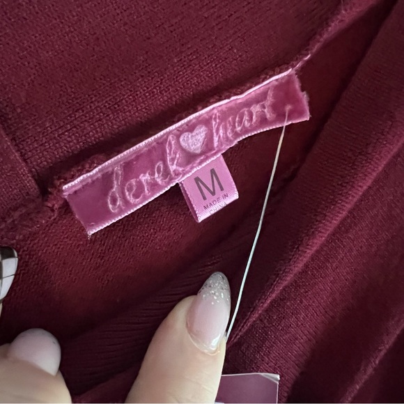 NWT Maroon Red Derek Heart Size Medium Fall/Winter Dress - Picture 3 of 7